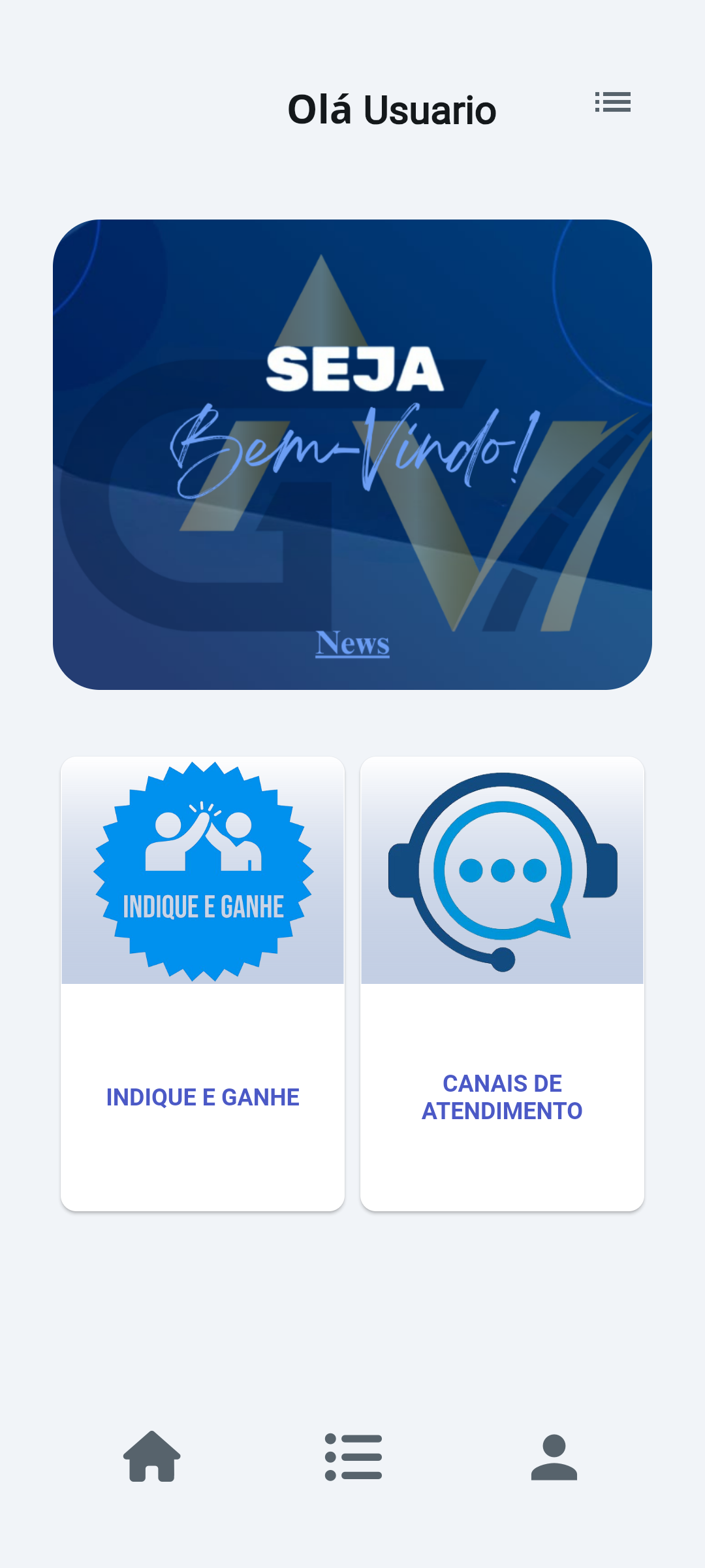 Página inicial AGVN